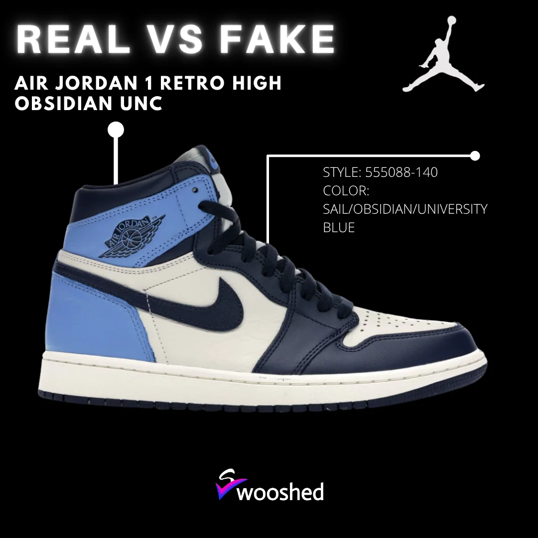Air Jordan 1 Obsidian UNC real vs fake guide
